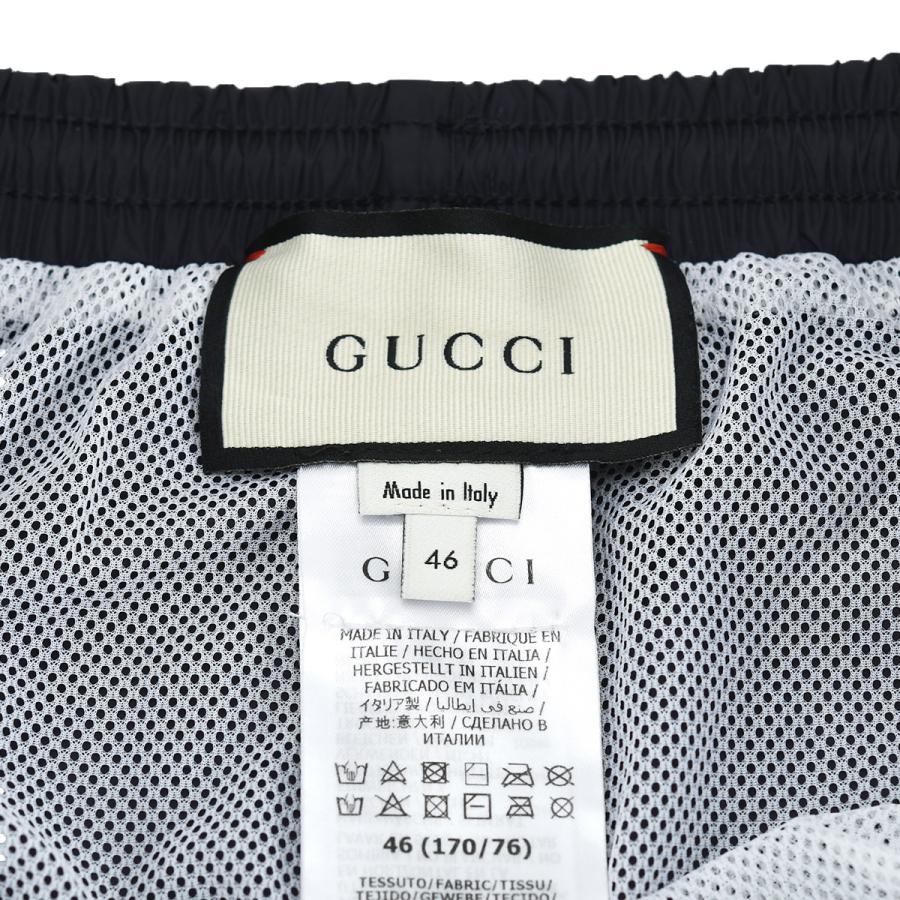 グッチ GUCCI インターロッキングＧ ＧＧロゴ ハーフパンツ ショートパンツ 577800 ナイロン ネイビー サイズ46 サイドライン_3