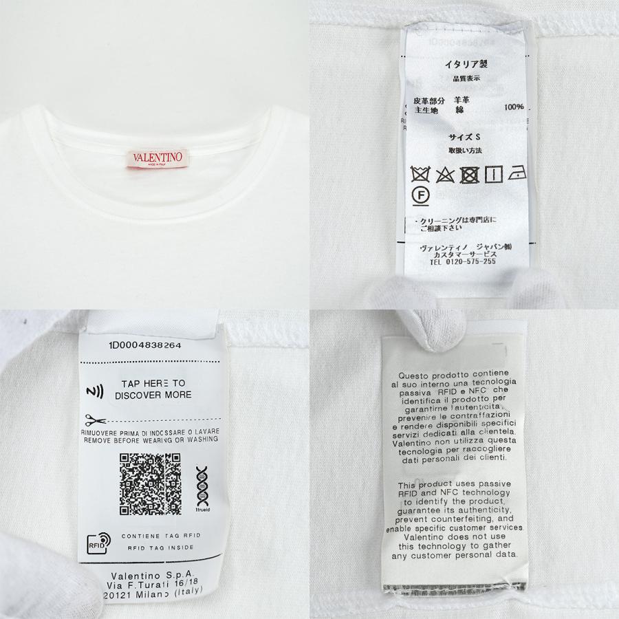 ヴァレンティノ VALENTINO 半袖 クルーネック Tシャツ レザーポケット コットン ホワイト 白 サイズS カットソー トップス アパレル メンズ レディース | VALENTINO | 09