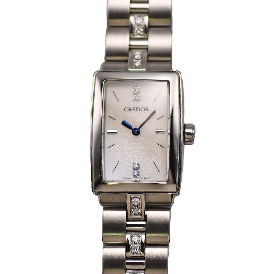セイコー SEIKO クレドール アクア クォーツ 5A70-0AM0 ダイヤモンド 