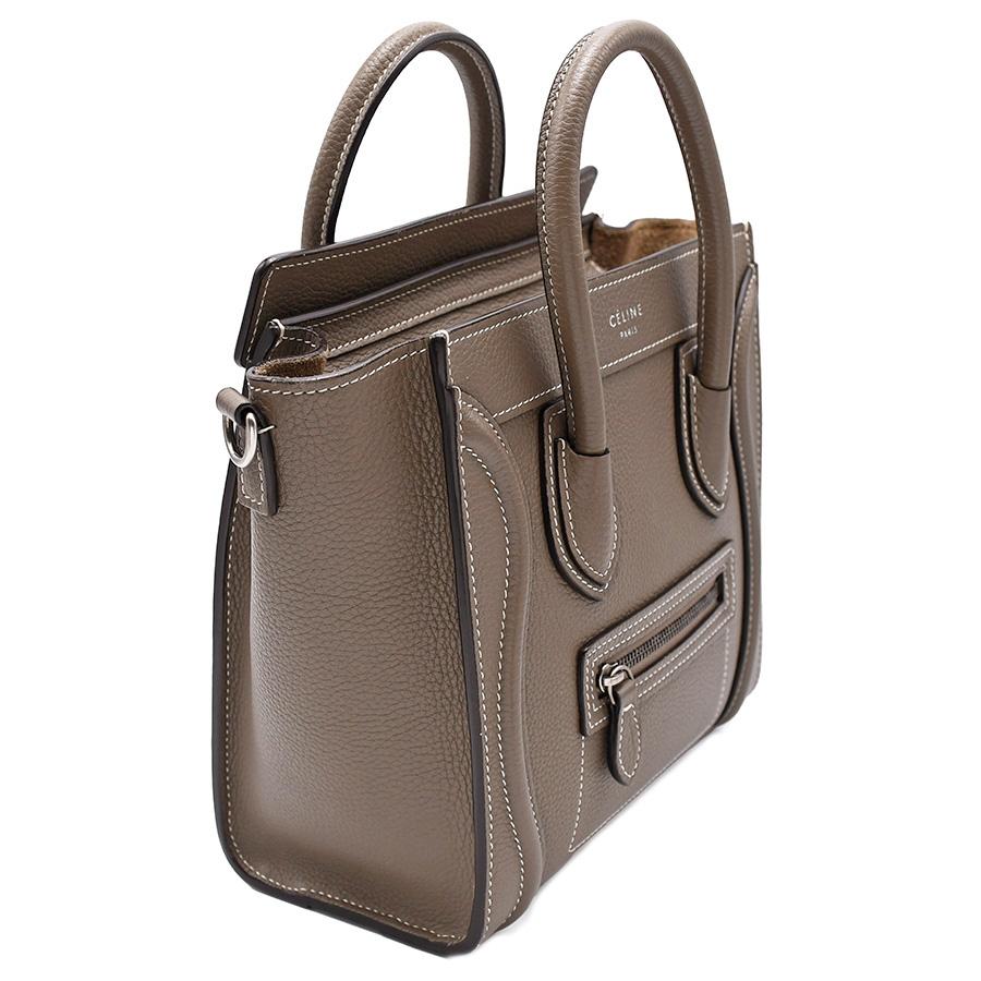 CELINE セリーヌ ラゲージ ナノショッパー 168243 ハンドバッグ 2way 