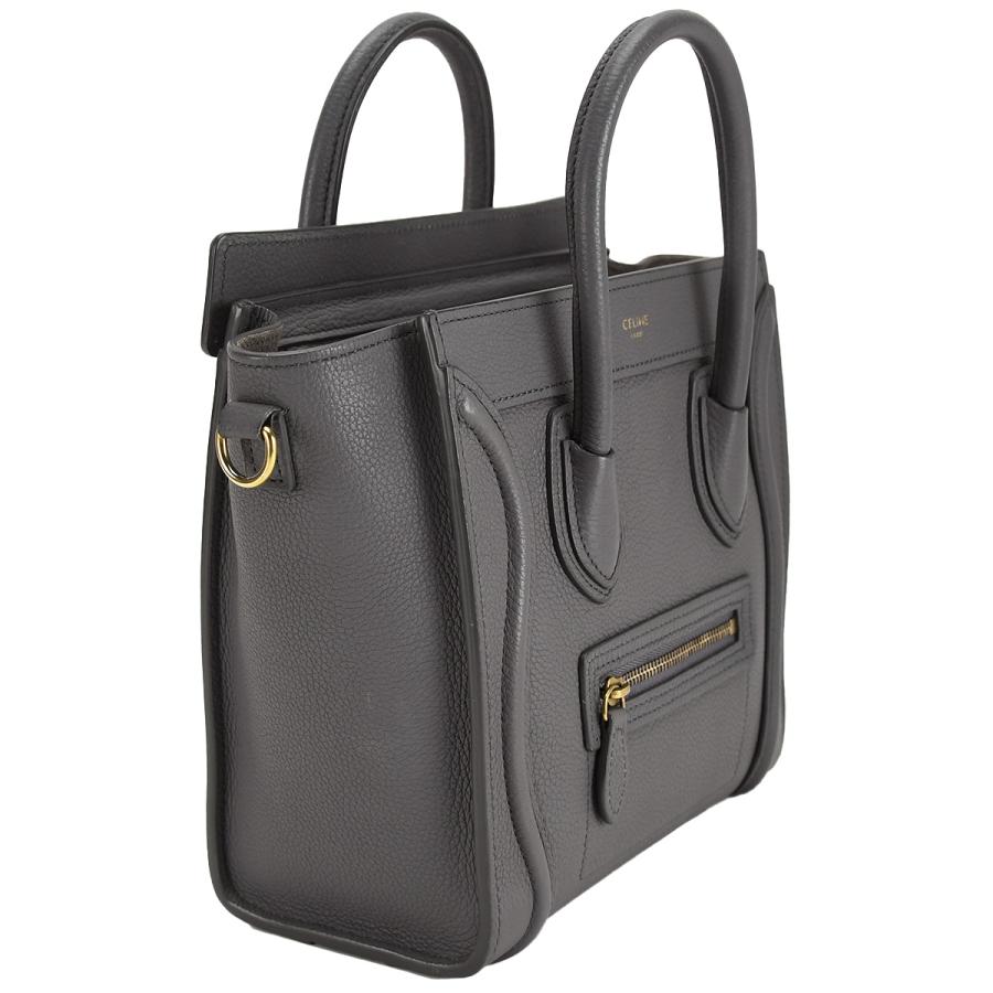 CELINE セリーヌ ラゲージ ナノショッパー ハンドバッグ 189243 レザー 