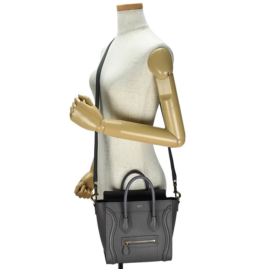 CELINE セリーヌ ラゲージ ナノショッパー ハンドバッグ 189243 レザー 