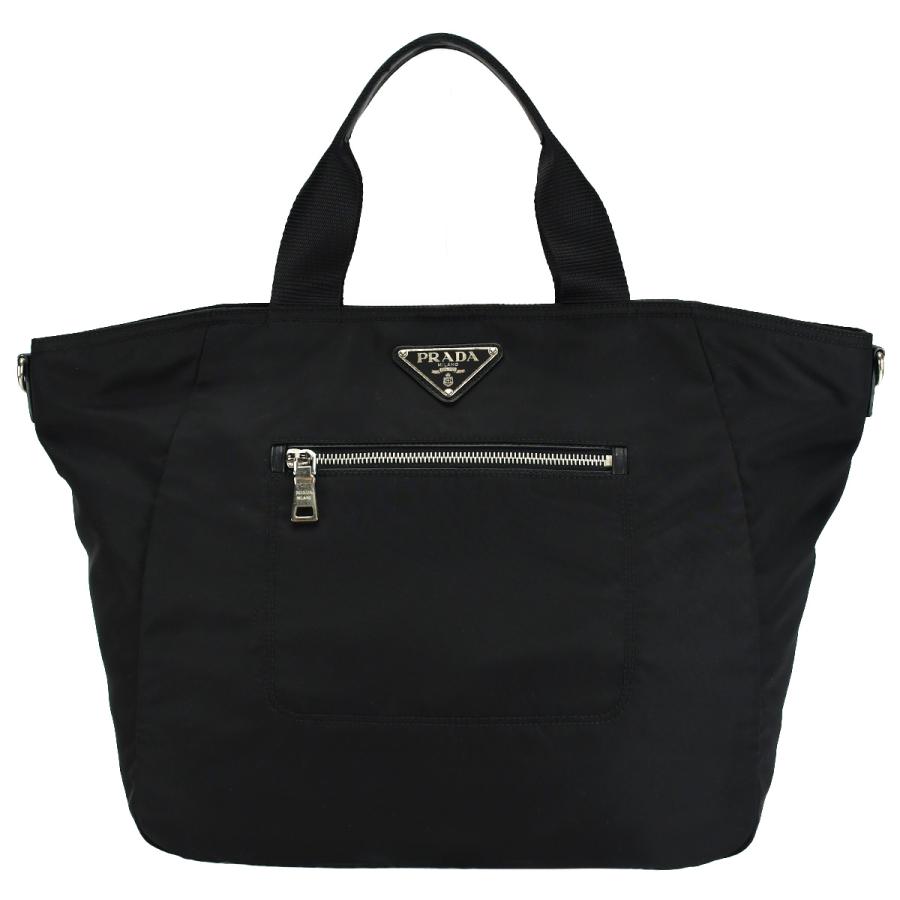 プラダ ナイロン 三角ロゴ トートバッグ ブラック 4376 【公式通販】