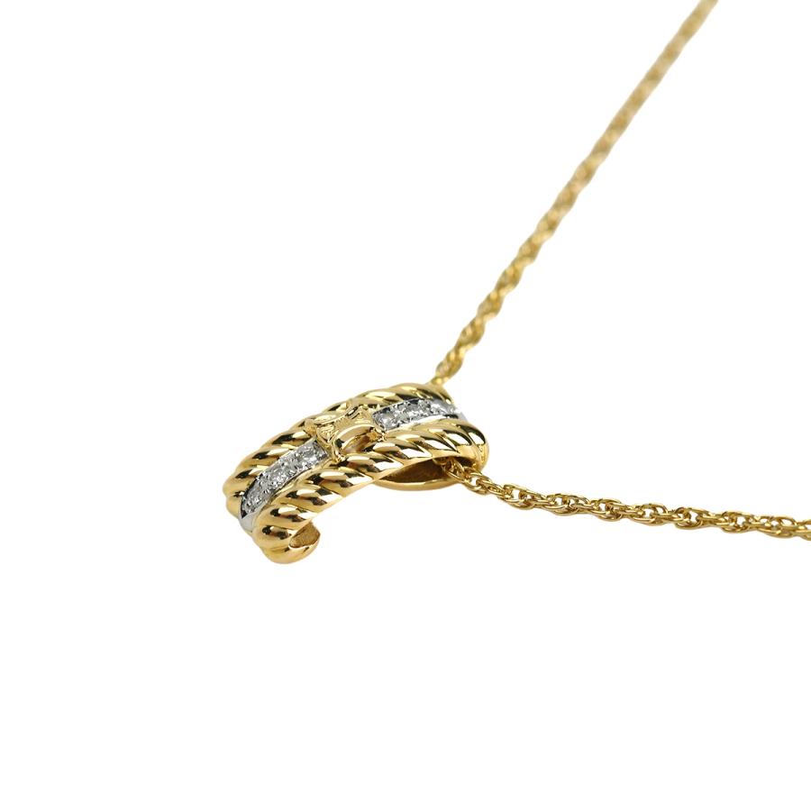 CELINE セリーヌ トリオンフ マカダム ネックレス K18 YG PT900