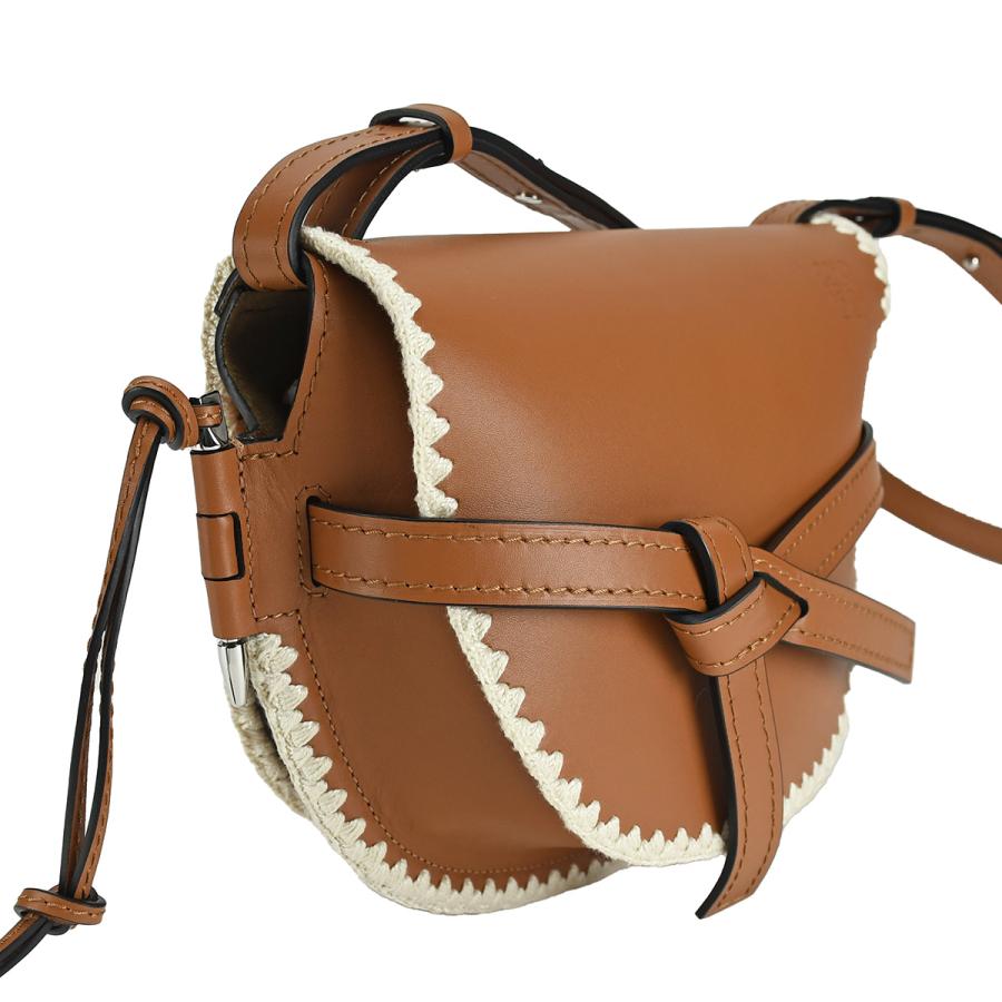 LOEWE　ロエベ　レザー　ゲートポート　ミニ　ショルダーバッグ　アナグラム　茶 LOEWE ロエベ ゲートバッグ スモール ショルダーバッグ アナグラム