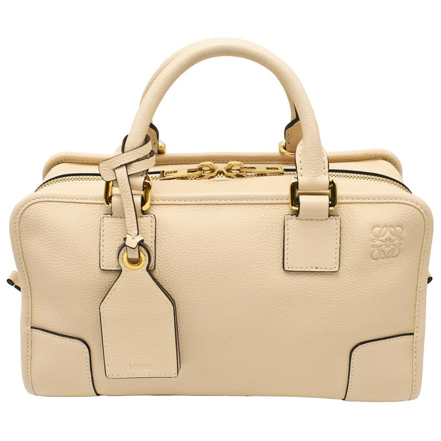 LOEWE アマソナ23 イエロー　2way オールレザー　アナグラム アマソナ23 クロップド バッグ（ナパカーフ） ベージュ - LOEWE