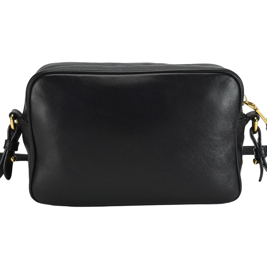 PRADA プラダ ショルダーバッグ 三角ロゴ ブラック レザー 1BH089