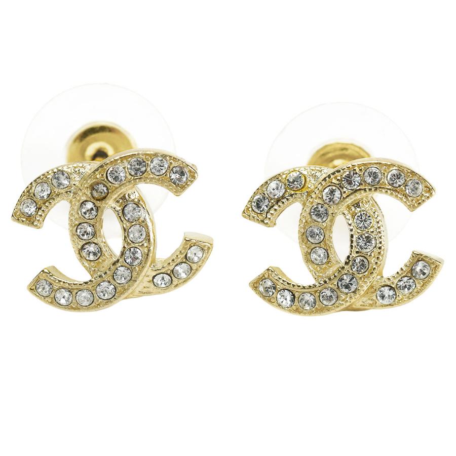 CHANEL シャネル ココマーク ピアス ラインストーン ABE100 Y02003  