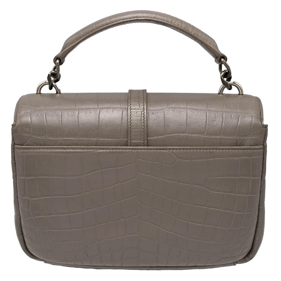 サンローランパリ SAINT LAURENT PARIS 2way ハンドバッグ チェーンショルダー 428101 型押し レザー グレー シルバー金具 レディース | SAINT LAURENT | 01