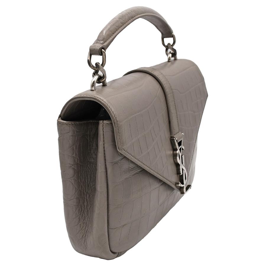 サンローランパリ SAINT LAURENT PARIS 2way ハンドバッグ チェーンショルダー 428101 型押し レザー グレー シルバー金具 レディース | SAINT LAURENT | 02