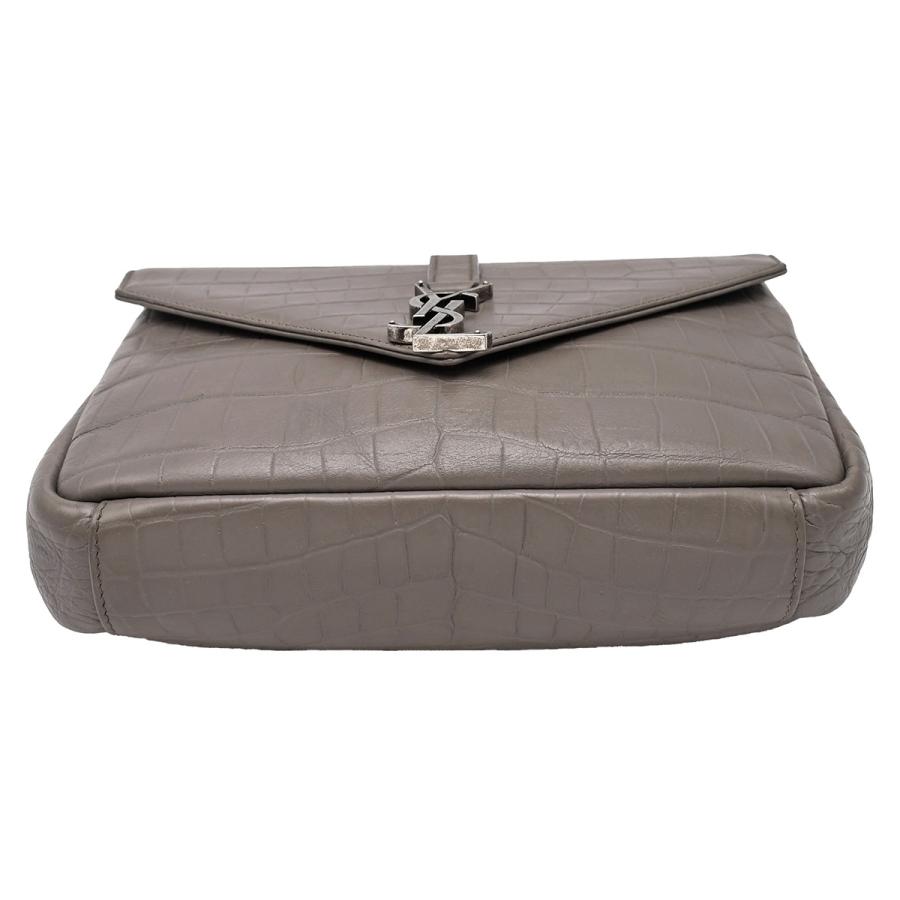 サンローランパリ SAINT LAURENT PARIS 2way ハンドバッグ チェーンショルダー 428101 型押し レザー グレー シルバー金具 レディース | SAINT LAURENT | 03