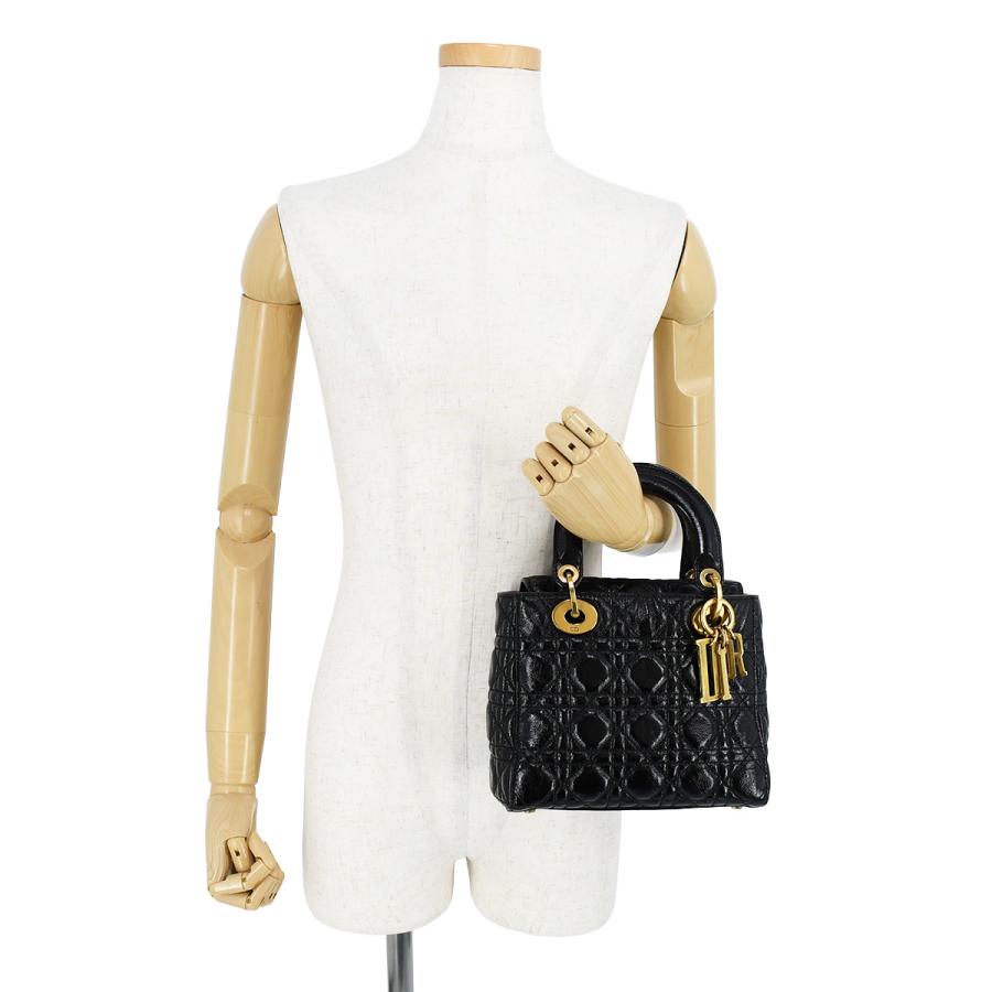 ディオール Christian Dior レディディオール MY ABCDIOR 2way ハンドバッグ カナージュ レザー ブラック 黒 ゴールド金具 ショルダー レディース | Christian Dior | 08