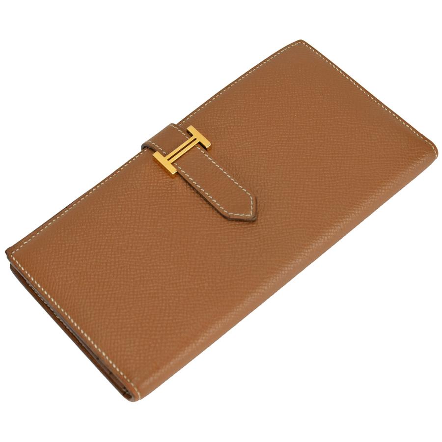 HERMES エルメス ベアンスフレ 二つ折り 長財布 エプソン レザー  
