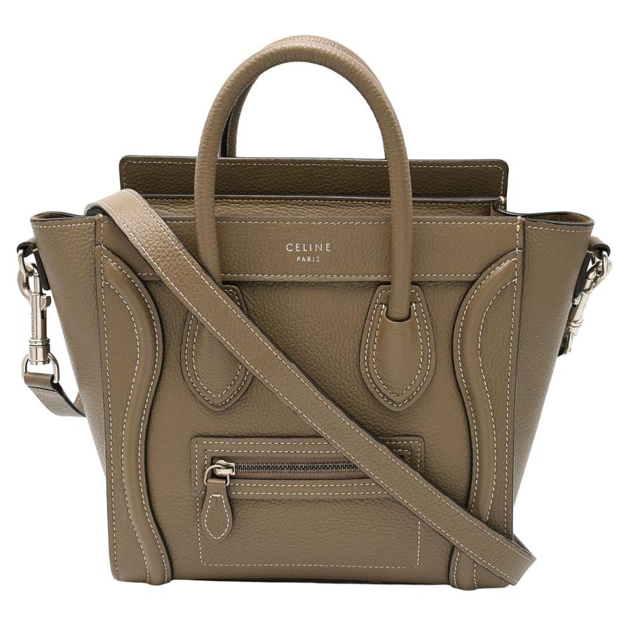 未使用級　CELINE ラゲージナノショッパー　2WAY ハンドバッグ 楽天市場】【中古】セリーヌ ラゲージ ナノショッパー レザー ブラック