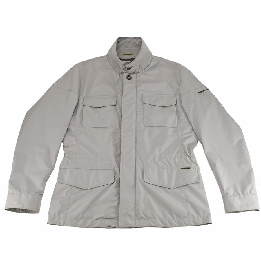 ムーレー MOORER フィールド ジャケット ブルゾン アウター メンズ ナイロン ポリエステル グレー ベージュ サイズ46 EZIO-STP アパレル 新品同様 | MOORER
