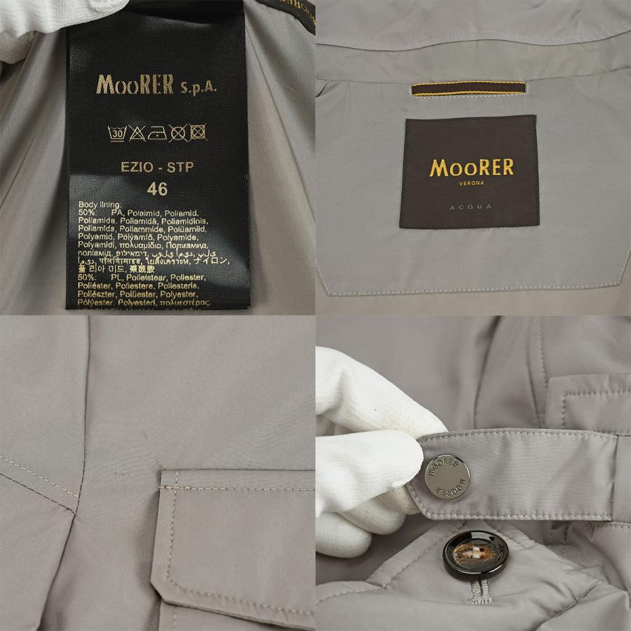 ムーレー MOORER フィールド ジャケット ブルゾン アウター メンズ ナイロン ポリエステル グレー ベージュ サイズ46 EZIO-STP アパレル 新品同様 | MOORER | 05