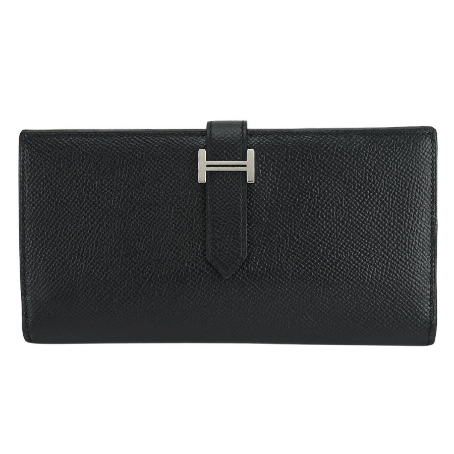 エルメス HERMES ベアンスフレ 二つ折り 長財布 ヴォーエプソン レザー