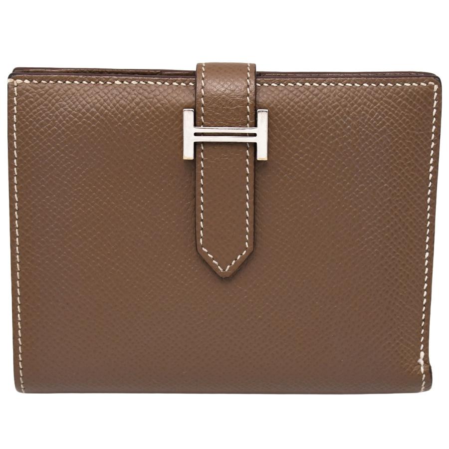 HERMES エルメス ベアンコンパクト 二つ折り 財布 エプソン レザー  