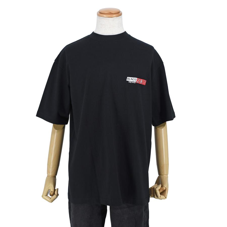 BALENCIAGA バレンシアガ コットン 半袖 Tシャツ NEWSロゴ