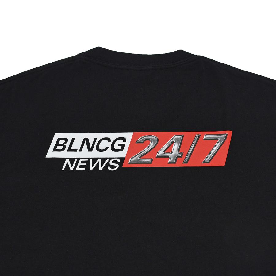 BALENCIAGA（バレンシアガ） コットン 半袖 Tシャツ NEWSロゴ クルー