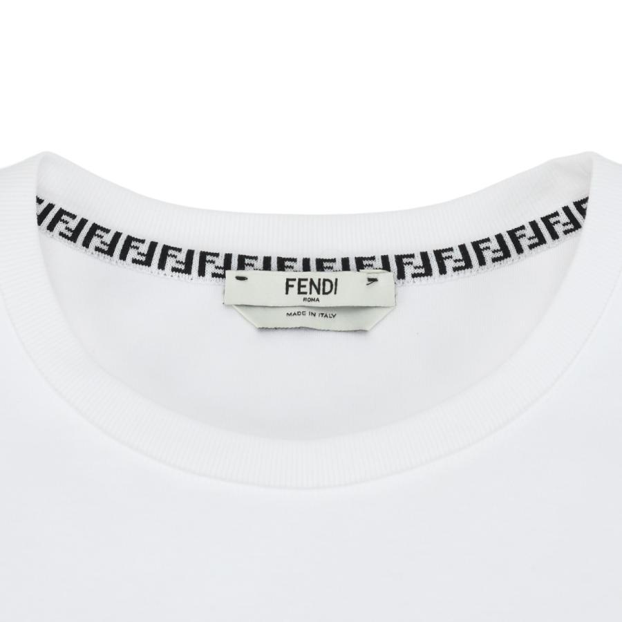 FENDI（フェンディ） エンボス ロゴ クルーネック 半袖 Tシャツ FS7389