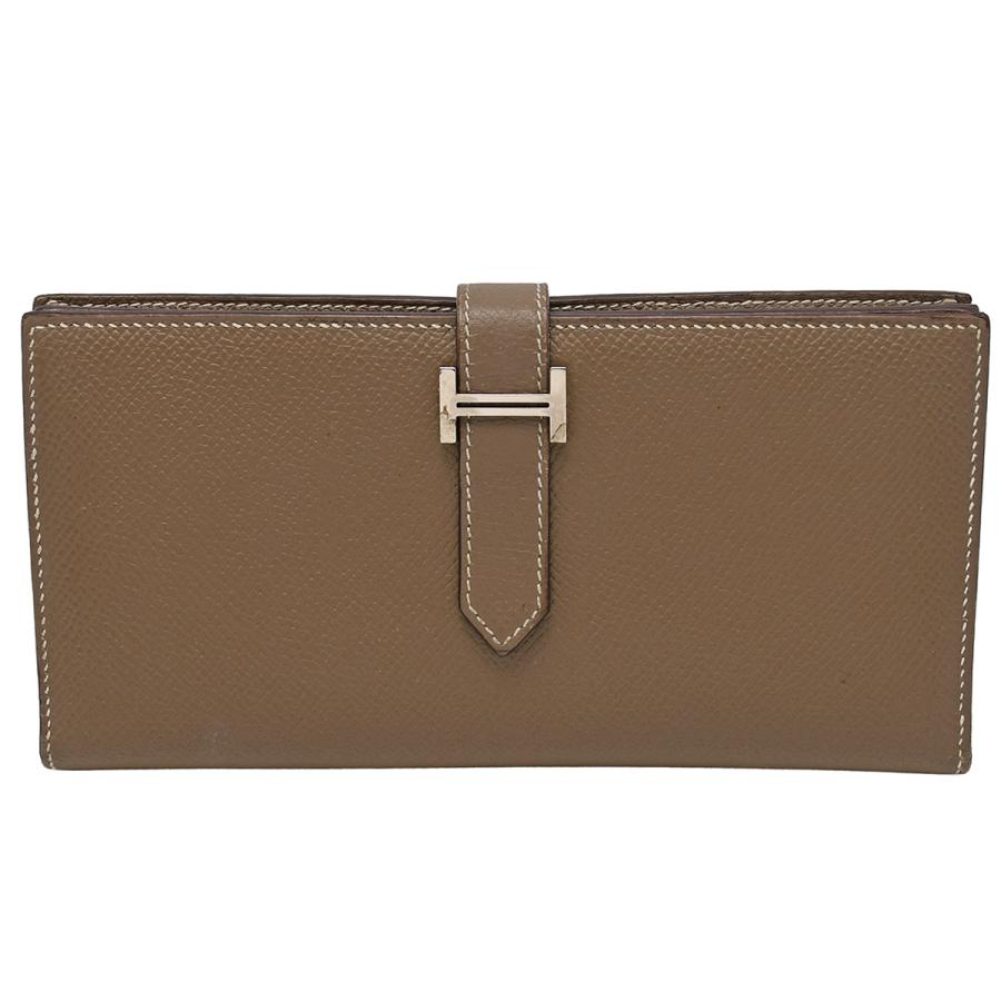 HERMES エルメス ベアンスフレ 二つ折り 長財布 エプソン レザー  