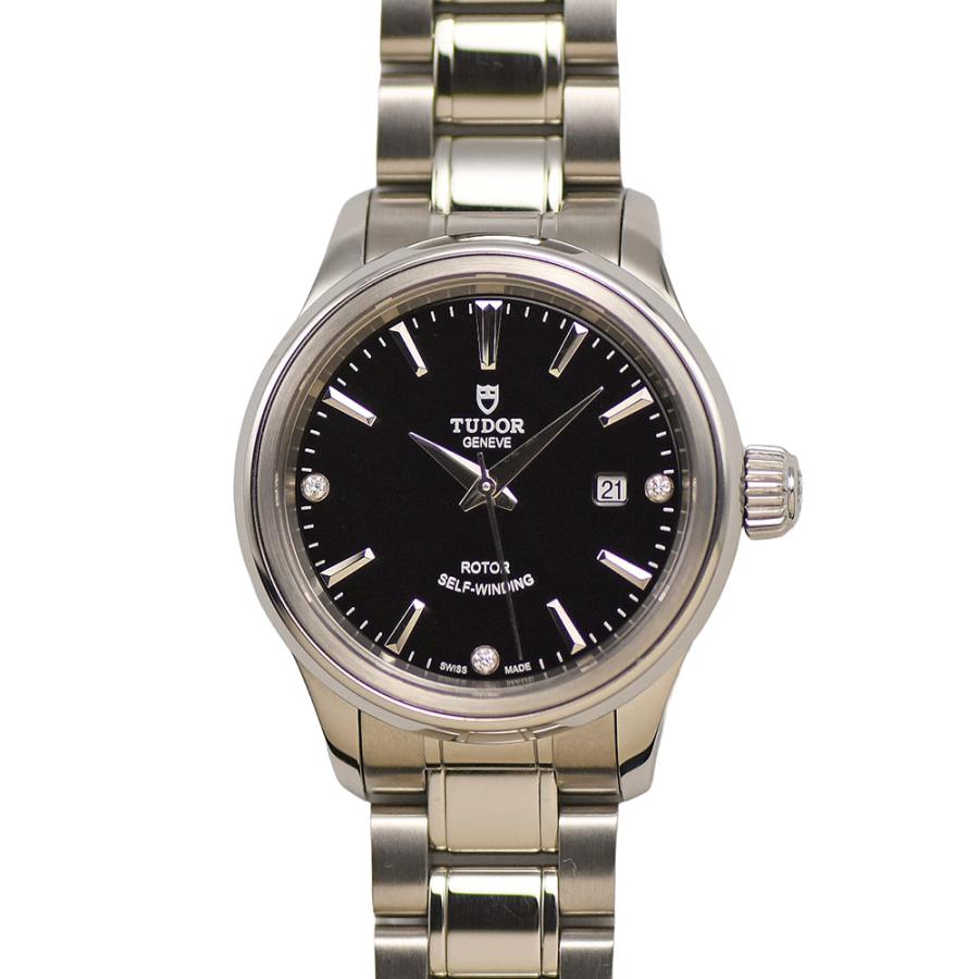 TUDOR チューダー チュードル STYLE スタイル オートマティック 12100 ブラック 黒文字盤 3Pダイヤ入り レディース 女性用 腕時計 中古 | TUDOR
