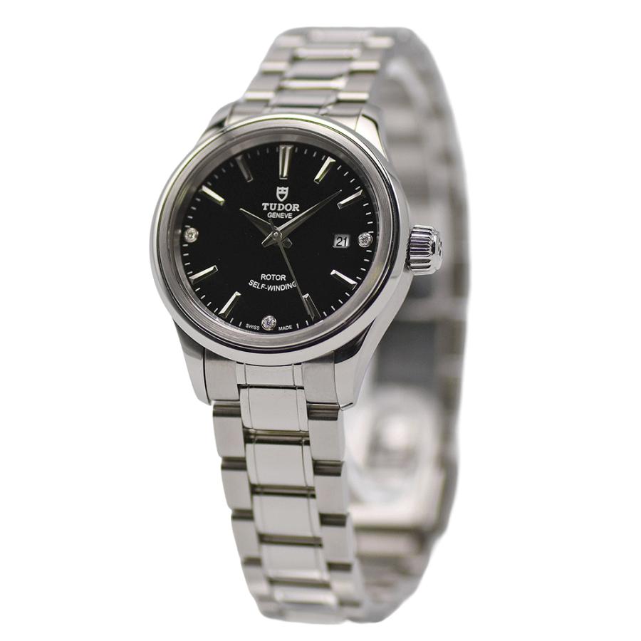 TUDOR チューダー チュードル STYLE スタイル オートマティック 12100 ブラック 黒文字盤 3Pダイヤ入り レディース 女性用 腕時計 中古 | TUDOR | 02