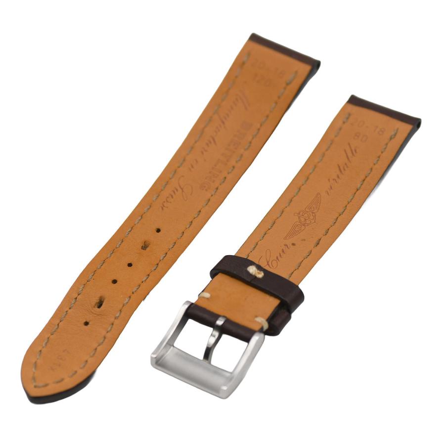 ブライトリング BREITLING レザーストラップ 時計ベルト 革ベルト カーフ ブラウン 18-20mm幅 メンズ 男性用 | ブライトリング | 01