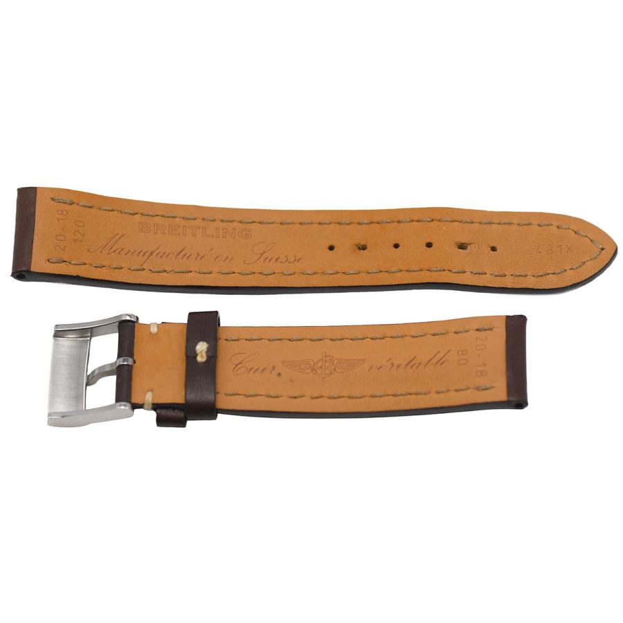 ブライトリング BREITLING レザーストラップ 時計ベルト 革ベルト カーフ ブラウン 18-20mm幅 メンズ 男性用 | ブライトリング | 02