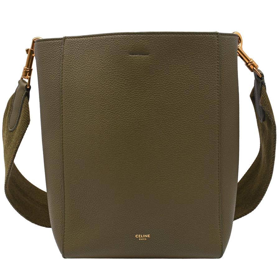 セリーヌ CELINE サングル バケット スモール ショルダーバッグ 189303 レザー カーキ グリーン ゴールド金具 ワンショルダー 肩掛け レディース | CELINE | 01