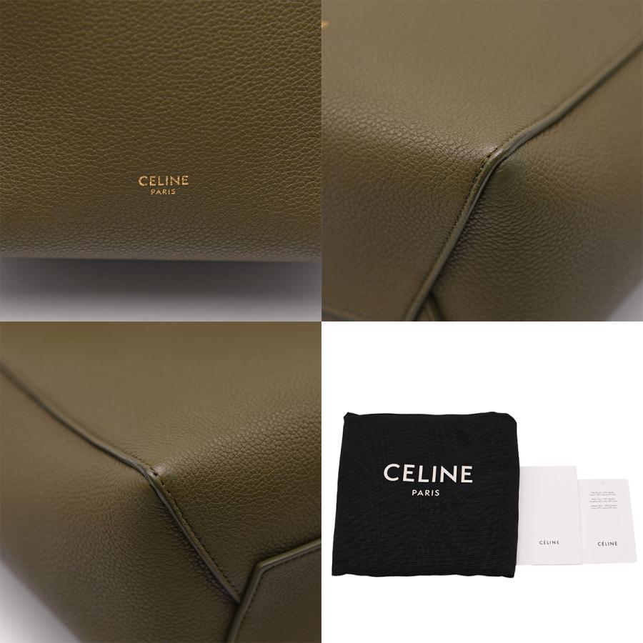 セリーヌ CELINE サングル バケット スモール ショルダーバッグ 189303 レザー カーキ グリーン ゴールド金具 ワンショルダー 肩掛け レディース | CELINE | 06