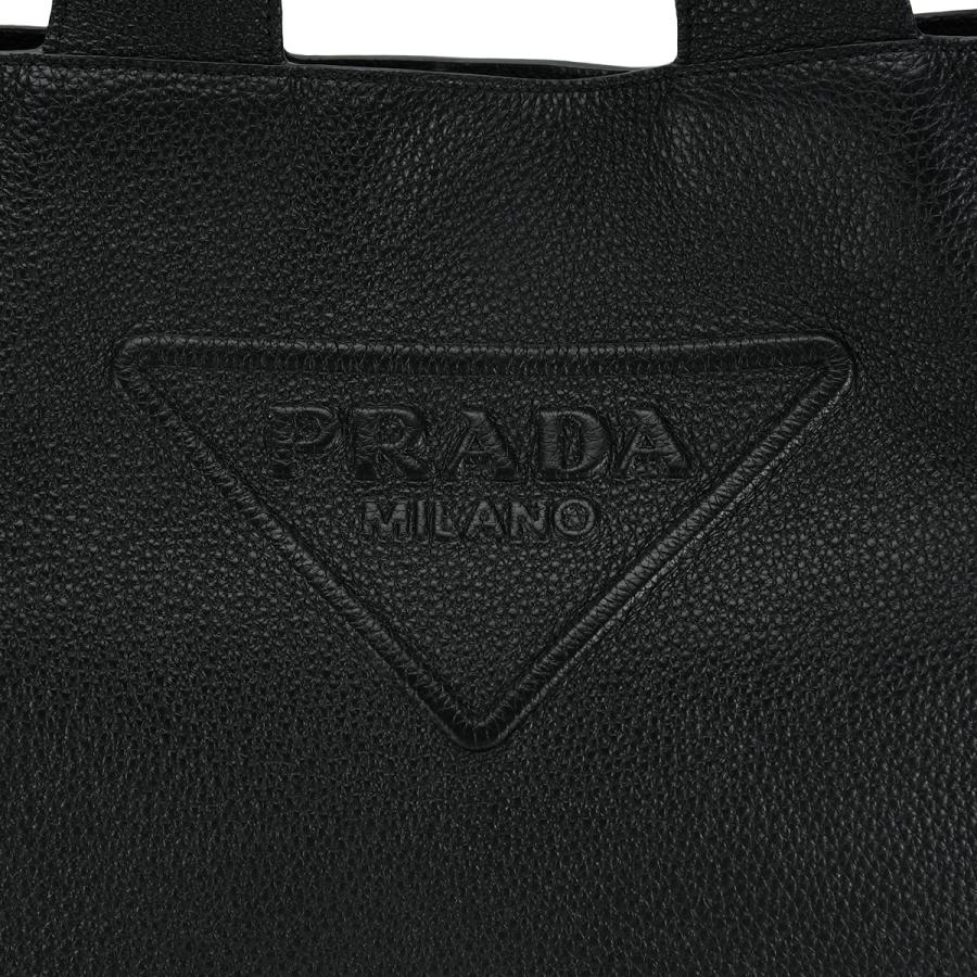 プラダ PRADA ヴィッテロダイノ トライングルロゴ トートバッグ 2VG109 ブラック 黒 レザー ビジネス ハンドバッグ メンズ レディース | PRADA | 05