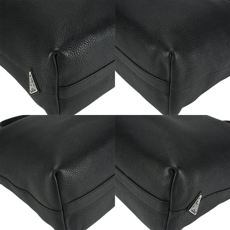 プラダ PRADA ヴィッテロダイノ トライングルロゴ トートバッグ 2VG109 ブラック 黒 レザー ビジネス ハンドバッグ メンズ レディース | PRADA | 08