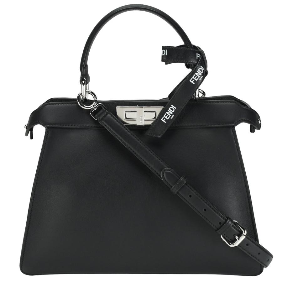 FENDI ピーカブーアイボリー×ブラックリボン美品