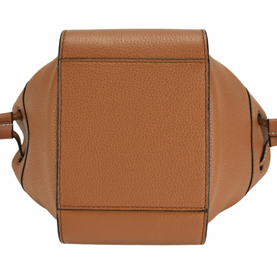 ロエベ LOEWE ハンモック ミニ ドローストリング 2way ハンドバッグ アナグラム 314.30 レザー ブラウン 茶 ショルダーバッグ レディース | LOEWE | 05