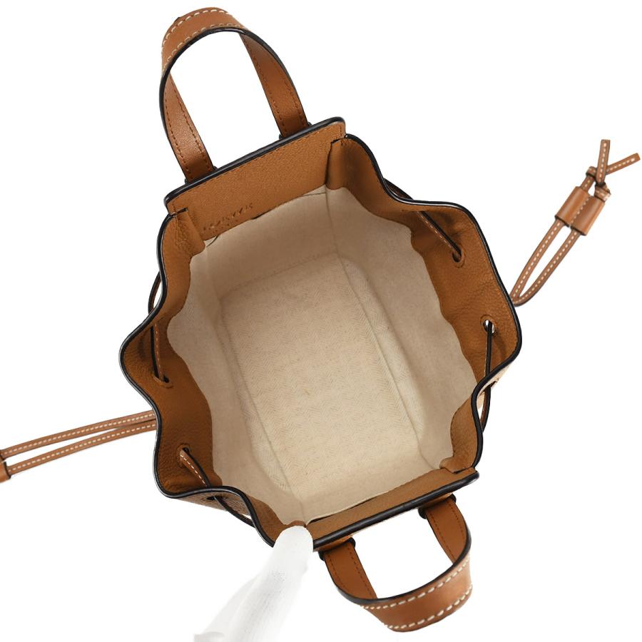 ロエベ LOEWE ハンモック ミニ ドローストリング 2way ハンドバッグ アナグラム 314.30 レザー ブラウン 茶 ショルダーバッグ レディース | LOEWE | 06