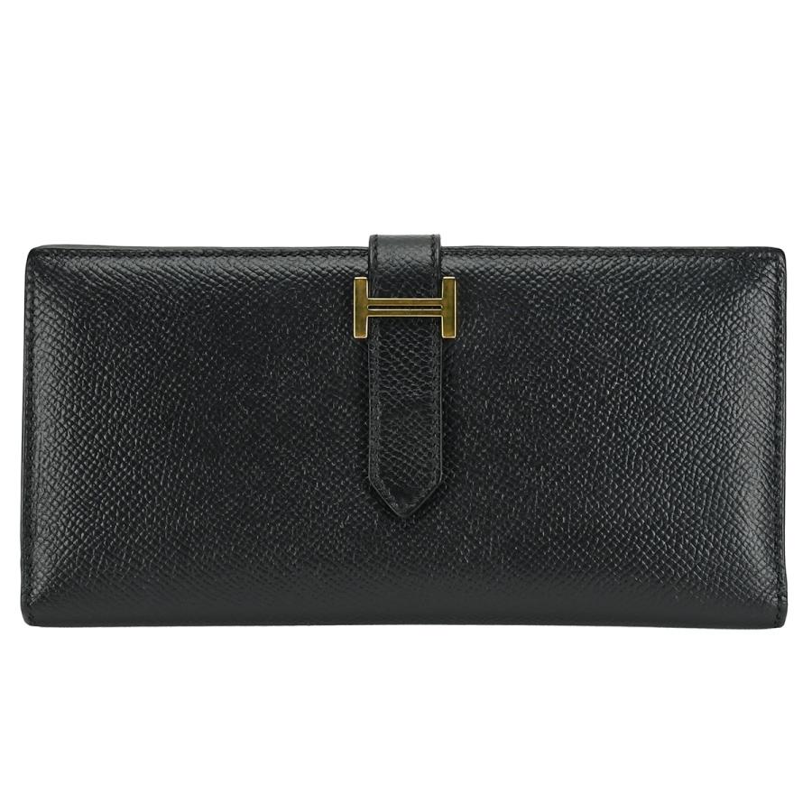 HERMES エルメス ベアンスフレ 二つ折り 長財布 エプソン レザー  