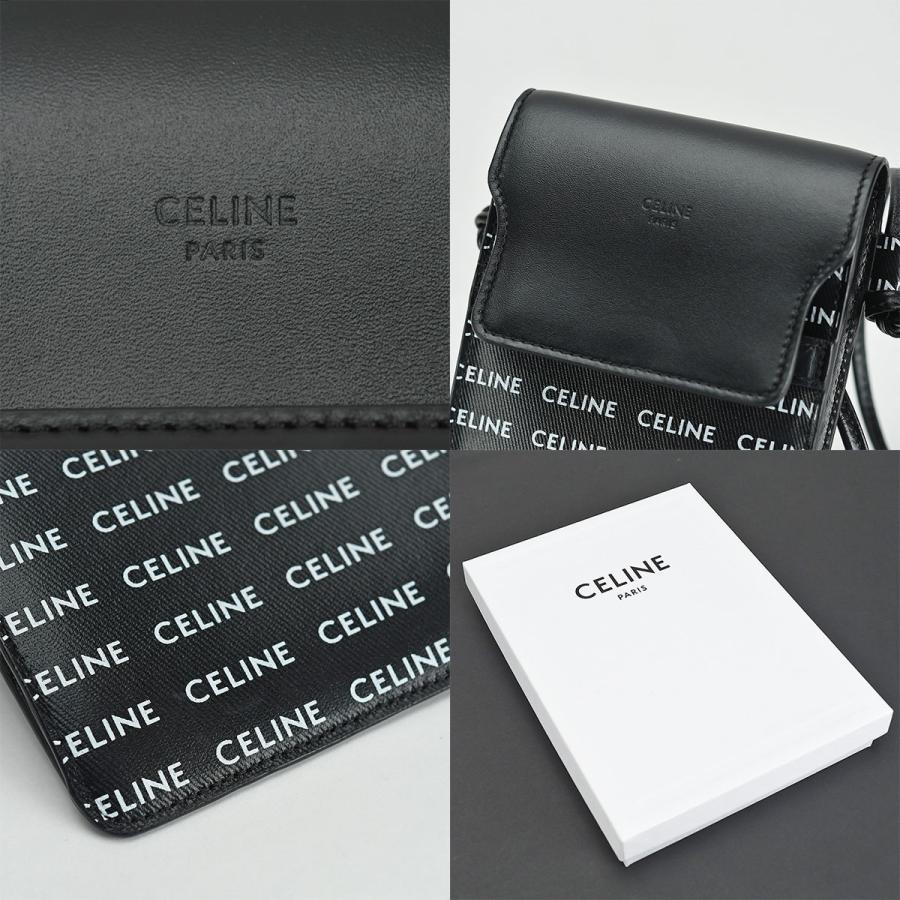 CELINE（セリーヌ） フォンポーチ フラップ付き モバイルポーチ ロゴ 