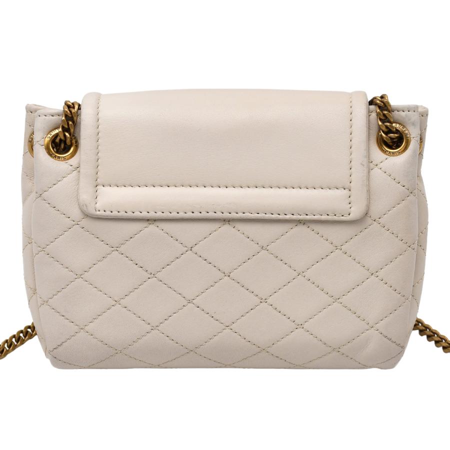 サンローラン SAINT LAURENT ノリータ ミニ チェーン ショルダーバッグ 672738 キルティング YSLロゴ オフホワイト レザー ワンショルダー 2way | SAINT LAURENT | 02