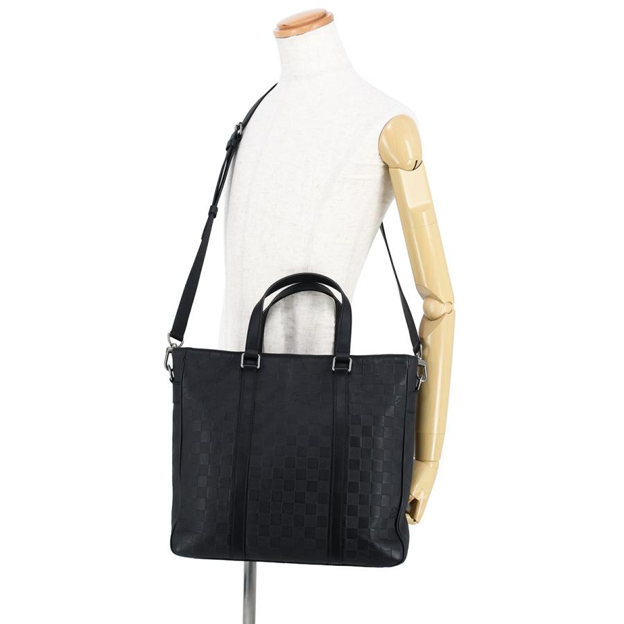 ルイヴィトン タダオPM ダミエアンフィニ ブラック レザー N41269 LOUIS VUITTON ルイヴィトン ダミエアンフィニ タダオPM N41269