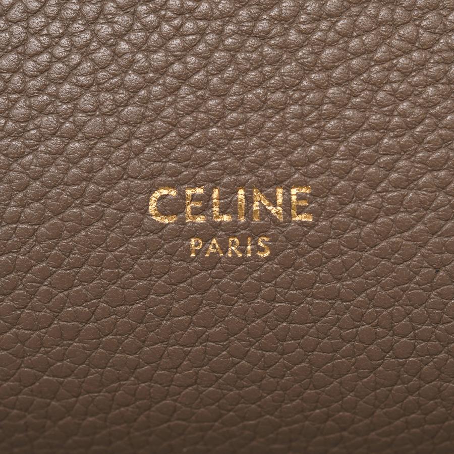 セリーヌ CELINE サングル バケット スモール ショルダーバッグ 189303 レザー トープ グレージュ グレー ベージュ ゴールド金具 ワンショルダー 肩掛け | CELINE | 06