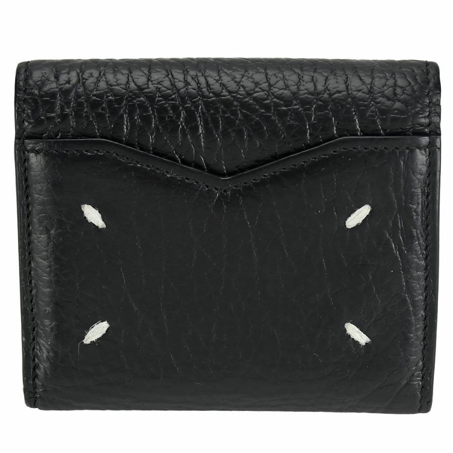 美品! メゾンマルジェラ 4ステッチ 三つ折り 財布 レザー　ブラック Maison Margiela メゾンマルジェラ MAISON MARGIELA 財布 三