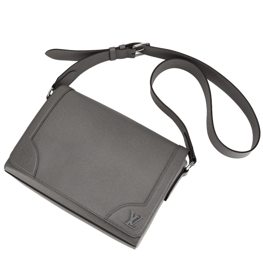 ルイヴィトン LOUIS VUITTON タイガ ニューフラップ メッセンジャー M30808 ショルダーバッグ クロスボディ 斜め掛け グリ グレー レザー | LOUIS VUITTON | 02