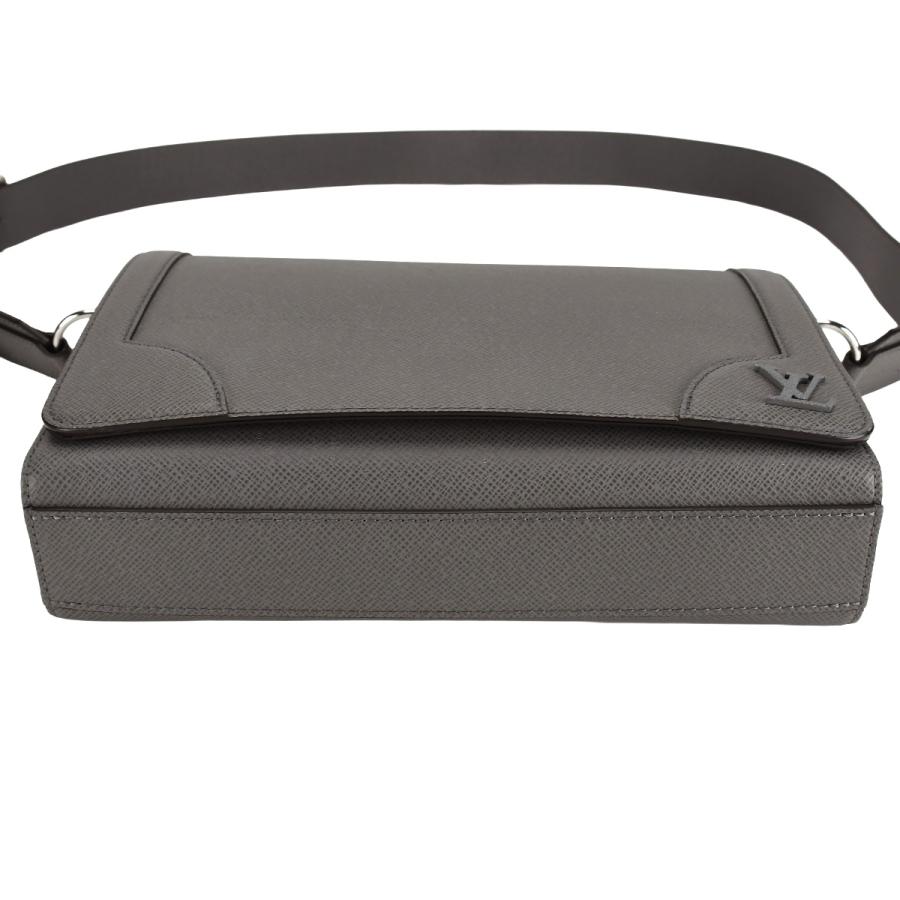 ルイヴィトン LOUIS VUITTON タイガ ニューフラップ メッセンジャー M30808 ショルダーバッグ クロスボディ 斜め掛け グリ グレー レザー | LOUIS VUITTON | 04