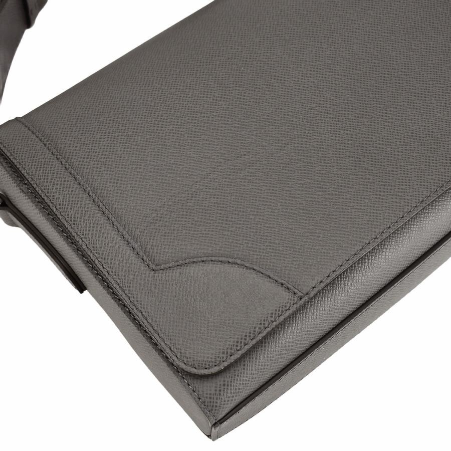 ルイヴィトン LOUIS VUITTON タイガ ニューフラップ メッセンジャー M30808 ショルダーバッグ クロスボディ 斜め掛け グリ グレー レザー | LOUIS VUITTON | 06