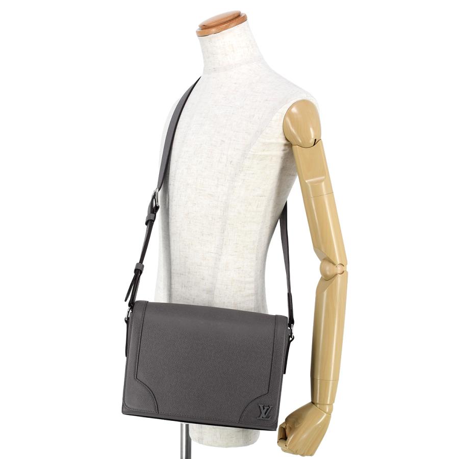 ルイヴィトン LOUIS VUITTON タイガ ニューフラップ メッセンジャー M30808 ショルダーバッグ クロスボディ 斜め掛け グリ グレー レザー | LOUIS VUITTON | 09