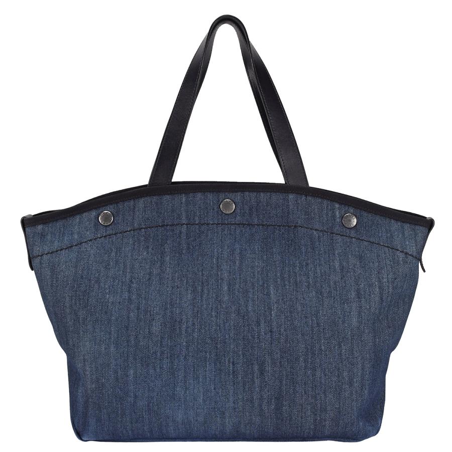 プラダ PRADA デニム 2way トートバッグ ハンドバッグ 1BG242 キャンバス レザー ネイビー ブルー ブラック 黒 ショルダー 斜め掛け | PRADA | 03