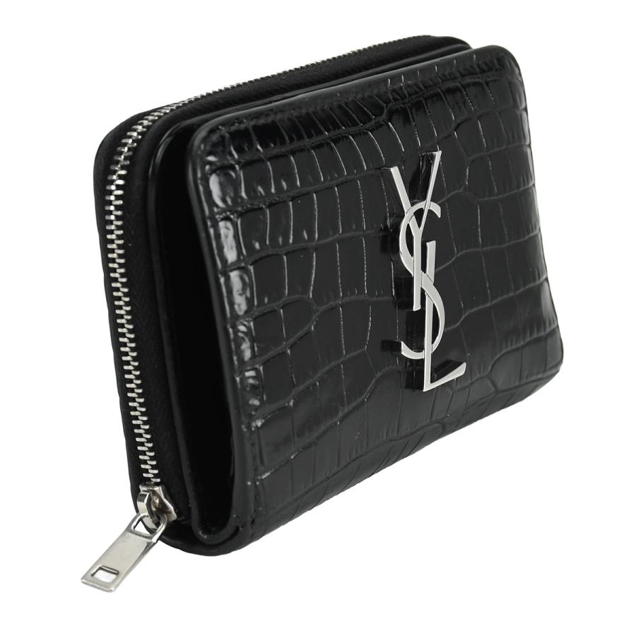 SAINT LAURENT クロコ型押し 二つ折りメンズ長財布 【公式通販】