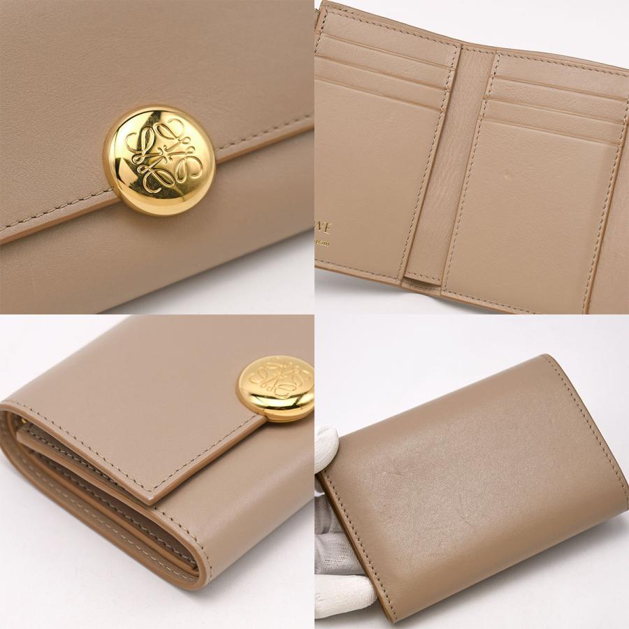 LOEWE（ロエベ） ぺブル バーティカル ウォレット スモール 三つ折り